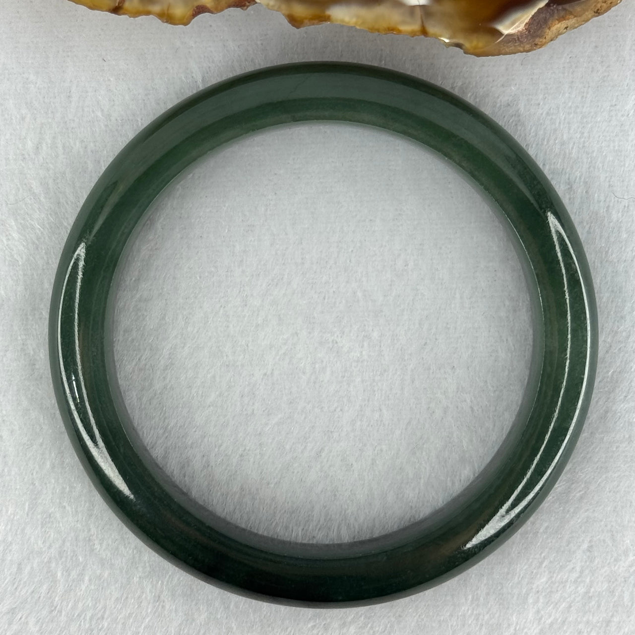 Type A Dark Green Jadeite Bangle Internal Diameter 50.9mm 39.18g 9.8 by 7.7mm (Very Slight Internal Line) - Huangs Jadeite and Jewelry Pte Ltd