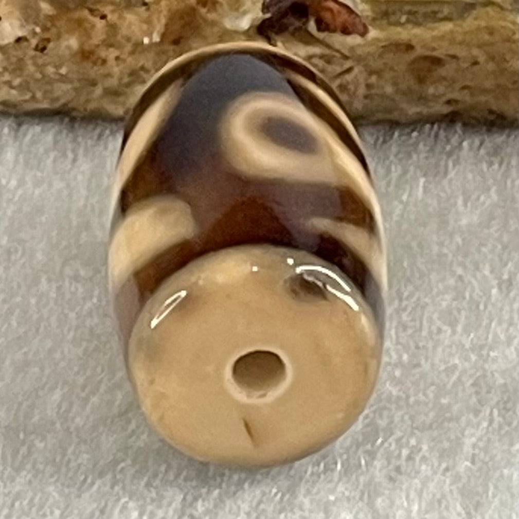 Natural Powerful Tibetan Old Oily Agate Patina Guiren Tairen Human Dzi Bead Totem Amulet Heavenly Master (Tian Zhu) 贵人天诛 4.99g 20.3 by 12.0mm - Huangs Jadeite and Jewelry Pte Ltd