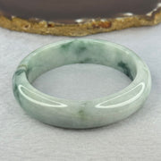 Type A 3 Greens Piao Hua Jadeite Bangle 64.25g Internal Diameter 57.5mm  15.4 by 8.3mm (Internal Lines) - Huangs Jadeite and Jewelry Pte Ltd