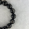 Natural Hypersthene Crystal Bracelet 天然金运石水晶手链 55.01g 18cm 12.3mm 17 Beads - Huangs Jadeite and Jewelry Pte Ltd