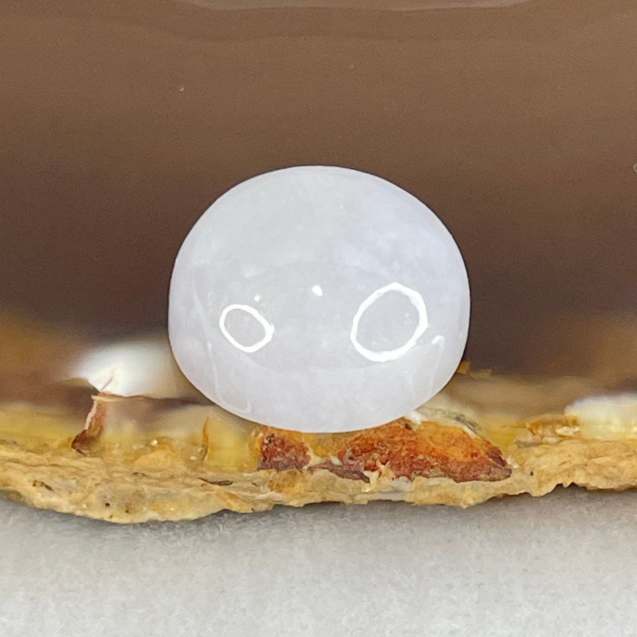 Type A Light Lavender Jadeite Cabouchon Stone For Setting 4.03g 15.5 by 8.3mm - Huangs Jadeite and Jewelry Pte Ltd