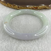 Type A Natural Jelly Light Green Light Lavender Jadeite Bangle 53.06g Inner Diameter 58.5mm 9.9 by 9.5mm (Internal Lines) - Huangs Jadeite and Jewelry Pte Ltd