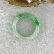 Type A Green with Spicy Green Piao Hua Jadeite Ring 3.50g 5.5 by 3.6 mm US 8.25 / HK 18 (Slight Internal Line) - Huangs Jadeite and Jewelry Pte Ltd