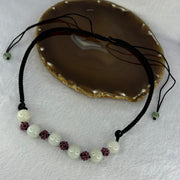 Type A Light Lavender Jadeite Beads Necklace 32.07g 13.3mm by 6 Beads - Huangs Jadeite and Jewelry Pte Ltd