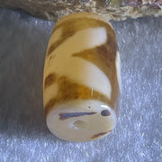 Natural Powerful Tibetan Old Oily Agate Patina Guiren Tairen Human Dzi Bead Totem Amulet Heavenly Master (Tian Zhu) 贵人天诛 4.54g 18.9 by 11.7mm - Huangs Jadeite and Jewelry Pte Ltd