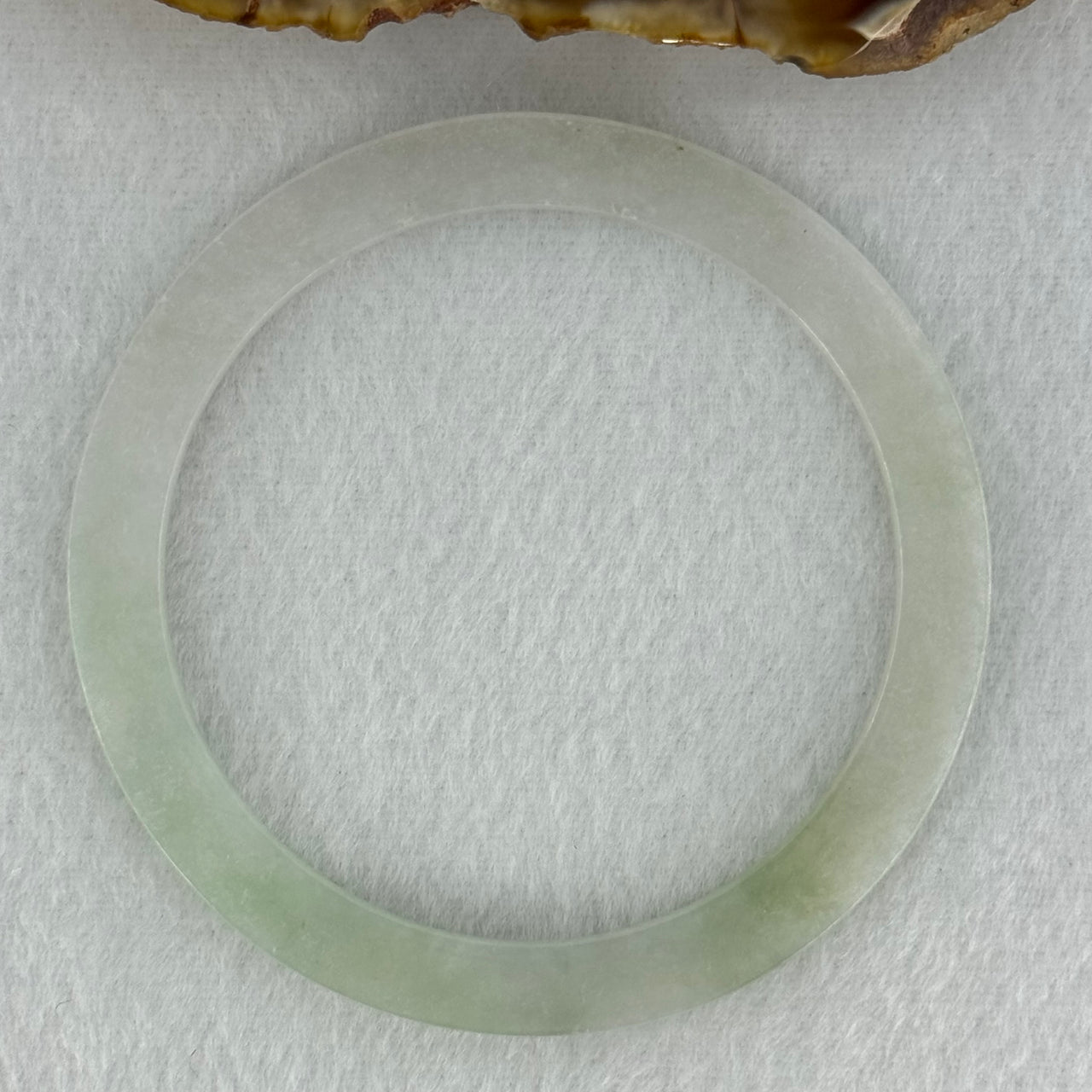 Type A Light Green and Lavender Jadeite Flat Bangle Internal Diameter 55.6mm 17.82g 3.8 by 7.5mm (Very Very Slight Internal Line) - Huangs Jadeite and Jewelry Pte Ltd
