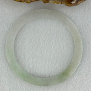 Type A Light Green and Lavender Jadeite Flat Bangle Internal Diameter 55.6mm 17.82g 3.8 by 7.5mm (Very Very Slight Internal Line) - Huangs Jadeite and Jewelry Pte Ltd