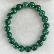 Very Good Grade Natural Green Malachite Beads Bracelet 天然孔雀石手链 35.07g 15.5cm 9.6mm 20 Beads - Huangs Jadeite and Jewelry Pte Ltd