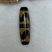 Natural Powerful Tibetan Old Oily Agate Double Tiger Tooth Daluo Dzi Bead Heavenly Master (Tian Zhu) 虎呀天诛 6.99g 37.2 by 11.1mm - Huangs Jadeite and Jewelry Pte Ltd