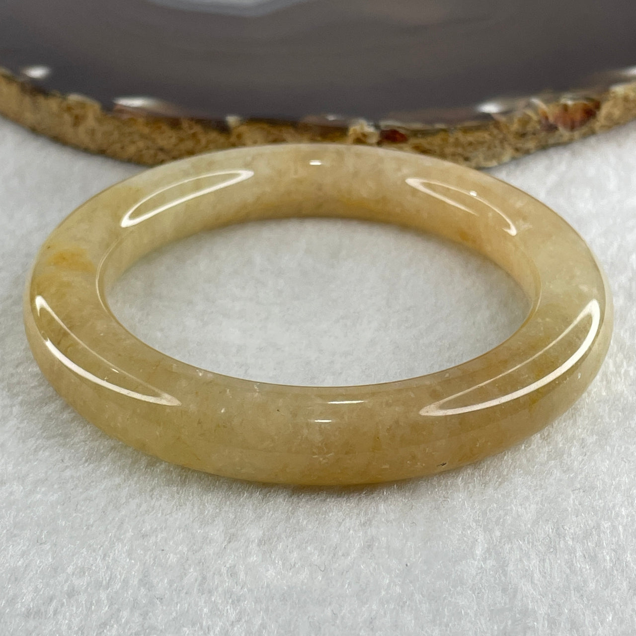 Natural Yellow Aventurine Bangle 61.18g Inner Diameter 58.3mm 11.4 by 11.5mm (Very Very Slight Internal Line)