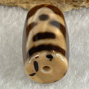 Natural Powerful Tibetan Old Oily Agate Double Cai Shen Dzi Bead Heavenly Master (Tian Zhu) 双财神长天珠 4.73g 19.8 by 11.7mm - Huangs Jadeite and Jewelry Pte Ltd