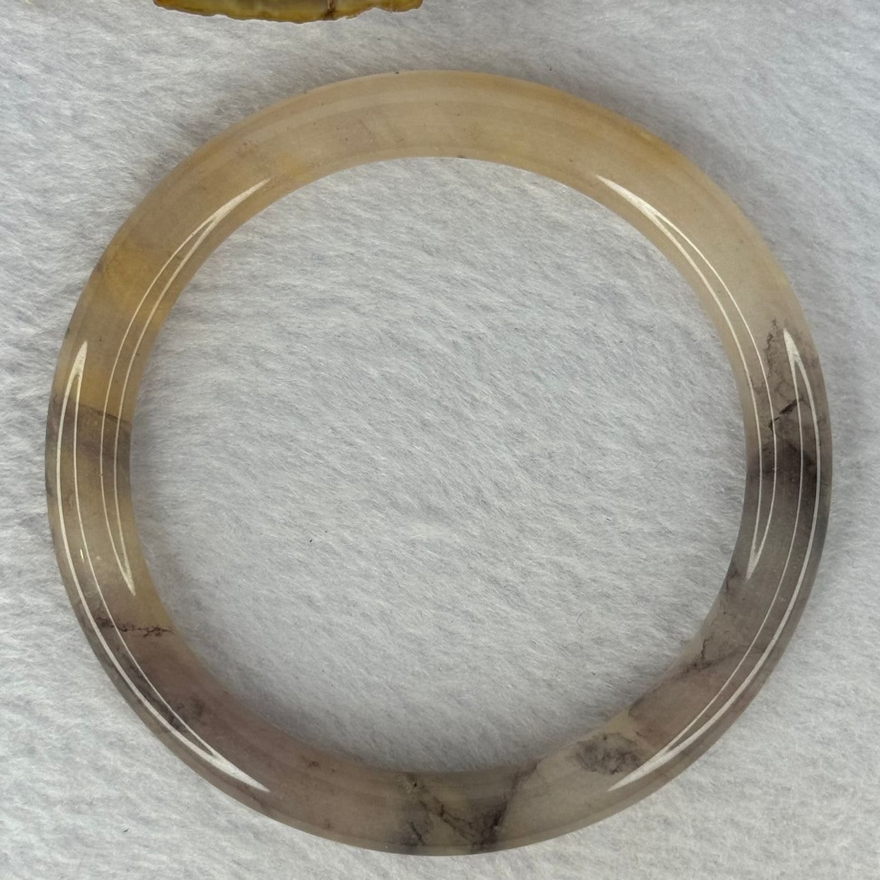 Transparent Purple Peach Yellow Quartzite Jade Bangle 天山水沫玉手镯 Inner Diameter 59.6mm 29.96g 8.4 by 8.4mm - Huangs Jadeite and Jewelry Pte Ltd