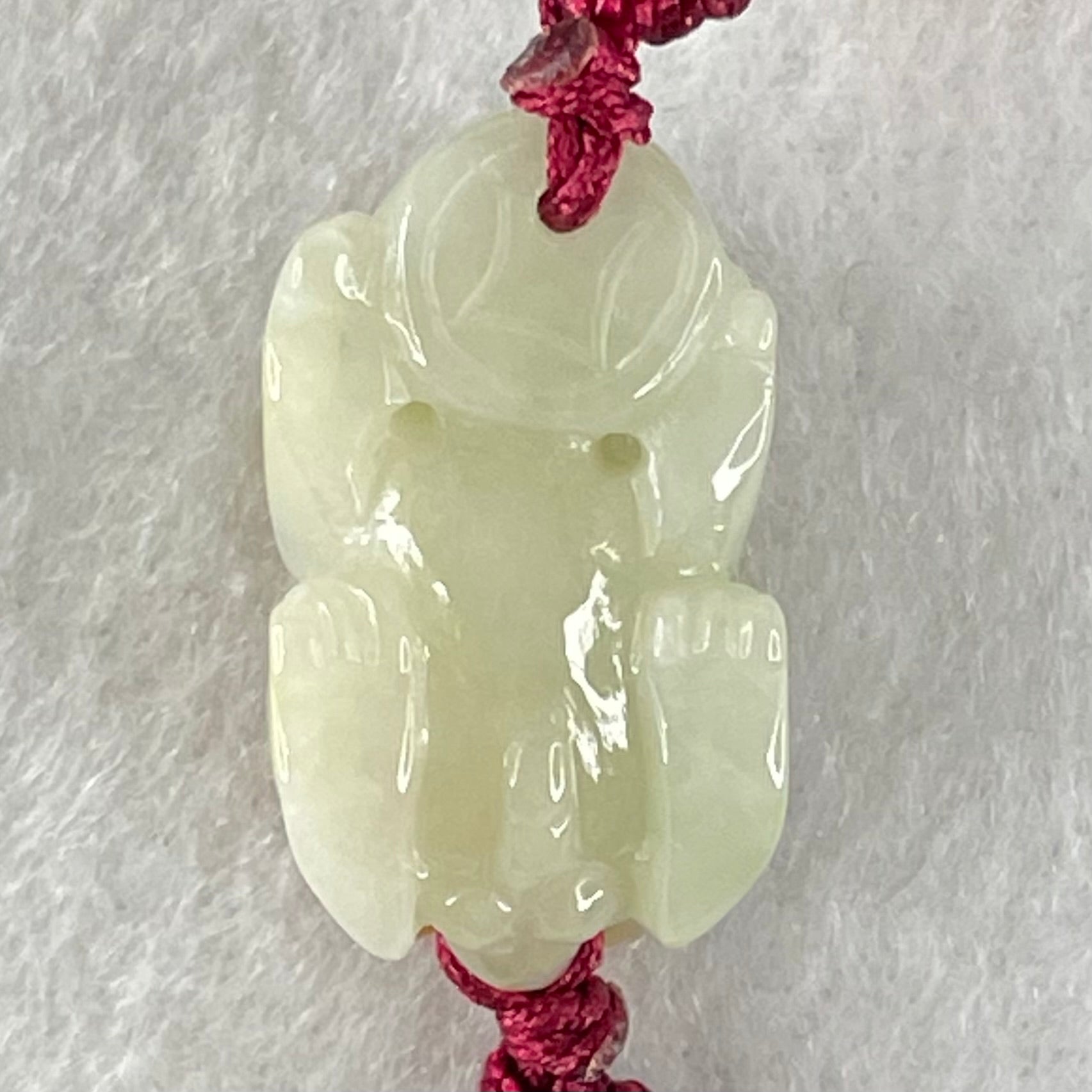 Type A Faint Green with Yellow Jadeite Male Pixiu String Bracelet 7.53g 23.5 by 13.2 by 13.8mm - Huangs Jadeite and Jewelry Pte Ltd