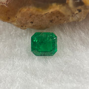 Natural Colombia Green Emerald (Beryl) Cut-Cornered Rectangular step cut 0.54ct 5.4 by 5.0 by 3.2mm - Huangs Jadeite and Jewelry Pte Ltd
