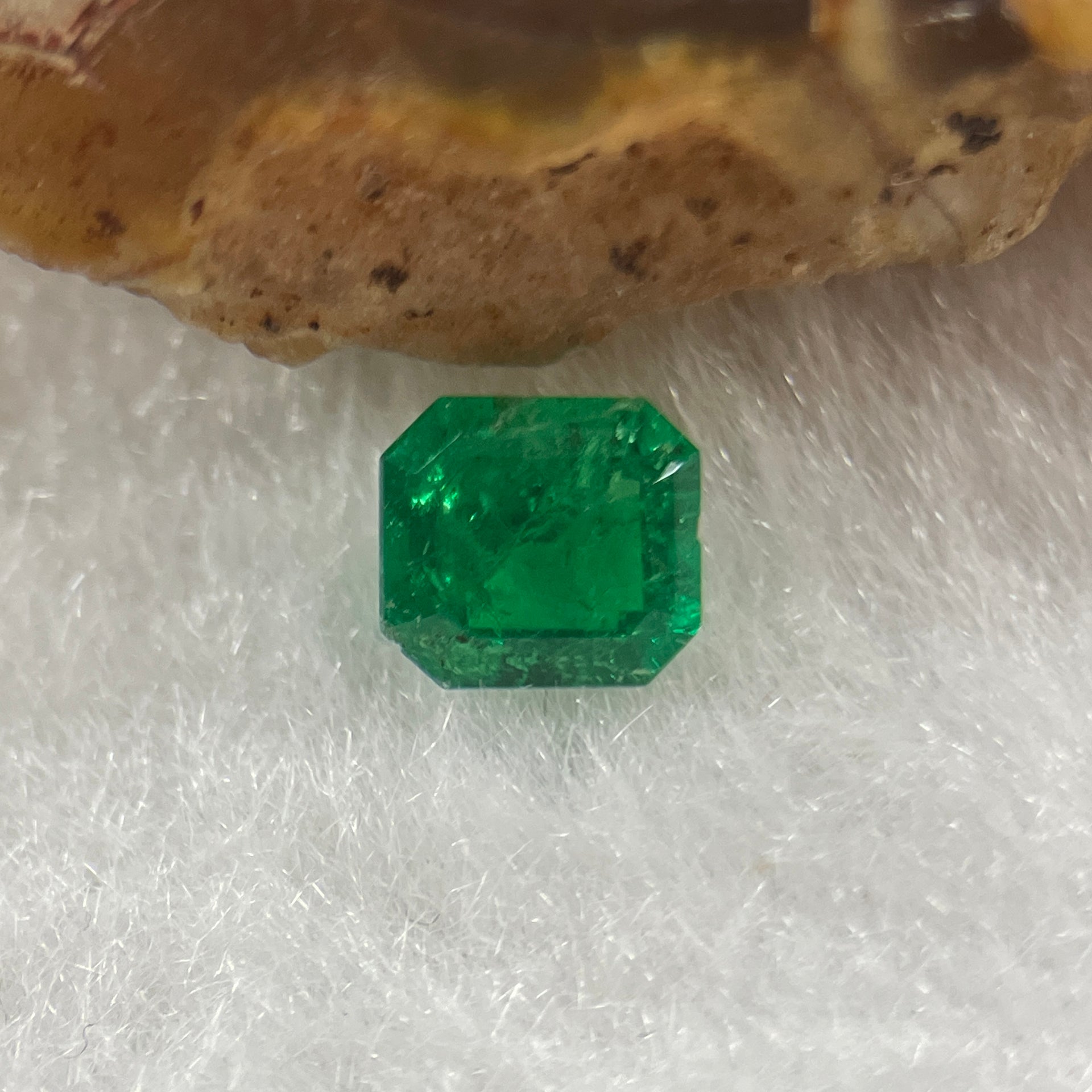 Natural Colombia Green Emerald (Beryl) Cut-Cornered Rectangular step cut 0.54ct 5.4 by 5.0 by 3.2mm - Huangs Jadeite and Jewelry Pte Ltd