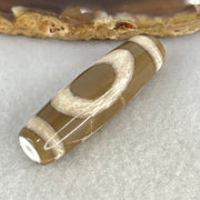 Natural Powerful Tibetan Old Oily Agate Sky Door Serenity 1 Eye Dzi Bead Heavenly Master (Tian Zhu) 一眼天诛 8.74g 39.3 by 11.9mm - Huangs Jadeite and Jewelry Pte Ltd