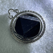 Natural Hypersthene in Stainless Steel Pendant 24.14g 25.0 by 9.6mm - Huangs Jadeite and Jewelry Pte Ltd