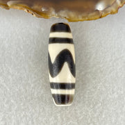 Natural Powerful Tibetan Old Oily Agate Tiger Tooth Daluo Dzi Bead Heavenly Master (Tian Zhu) 10.37g 39.3 by 12.9mm - Huangs Jadeite and Jewelry Pte Ltd