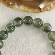 Good Grade Natural Green Rutilated Quartz Beads Bracelet 22.20g 15.5cm 9.4mm 21 Beads - Huangs Jadeite and Jewelry Pte Ltd