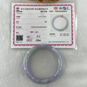 Type A Natural Deep Intense Lavender Jadeite Bangle 35.63g Inner Diameter 50.7mm 9.8 by 7.5mm (Slight Internal Lines) - Huangs Jadeite and Jewelry Pte Ltd