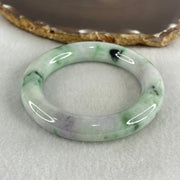 Type A Light Green Lavender with Dark Green Piao Hua Jadeite Bangle 65.95g Internal Diameter 51.2mm 11.4 by 11.2mm (Slight Internal Lines, Burnt) - Huangs Jadeite and Jewelry Pte Ltd