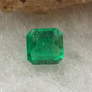 Natural Colombia Vivid Green Emerald (Beryl) Cut-Cornered Square Step cut 0.41ct 4.3 by 4.1 by 3.1mm - Huangs Jadeite and Jewelry Pte Ltd