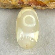 Natural Powerful Tibetan Old Oily Agate 3 Eyes Dzi Bead Heavenly Master (Tian Zhu) 三眼天诛 2.84g 19.3 by 10.1mm - Huangs Jadeite and Jewelry Pte Ltd