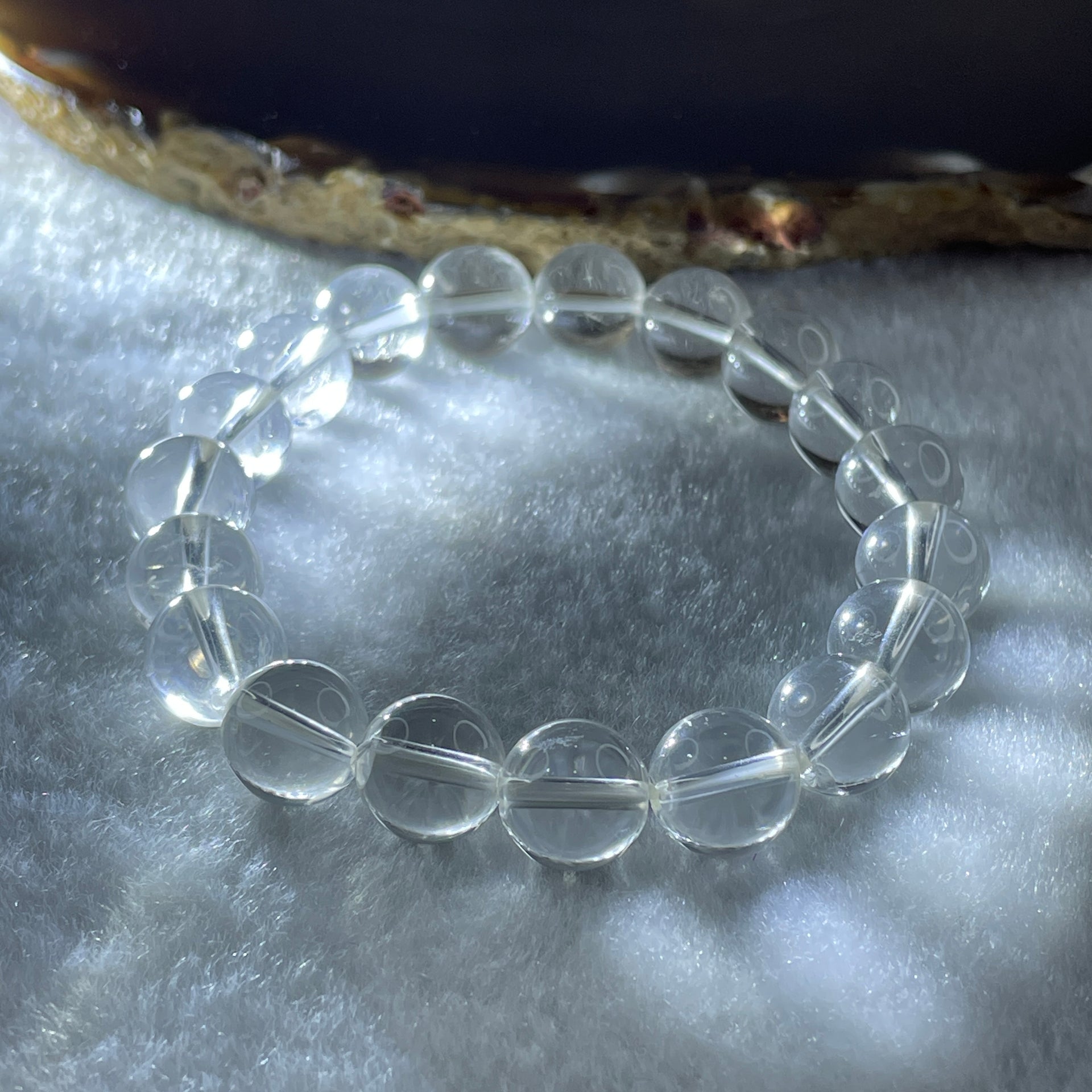 Natural Clear Quartz Beads Bracelet 26.40g 15cm 10.1mm 19 Beads - Huangs Jadeite and Jewelry Pte Ltd