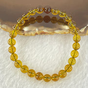 Natural Purple Honey Amber Beads Bracelet 天然紫蜜琥珀手链 3.41g 14cm 6.3mm 27 Beads - Huangs Jadeite and Jewelry Pte Ltd