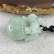 Natural Type A Green Jadeite Pixiu on Ball Pendant 15.53g 27.4 by 21.2 by 14.9mm - Huangs Jadeite and Jewelry Pte Ltd