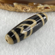 Natural Powerful Tibetan Old Oily Agate Double Lotus Flower Dzi Bead Heavenly Master (Tian Zhu) 双莲花天珠 8.55g 37.8 by 12.1mm - Huangs Jadeite and Jewelry Pte Ltd