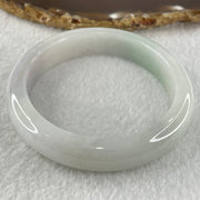 Type A Faint Lavender Green Jadeite Bangle 66.17g Internal Diameter 58.4mm 13.4 by 8.5mm (External Lines) - Huangs Jadeite and Jewelry Pte Ltd