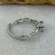 Cubic Zirconia in S925 Sliver Ring (Adjustable Size) 1.74g 6.5 by 4.5mm - Huangs Jadeite and Jewelry Pte Ltd