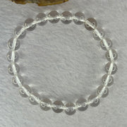 Natural Clear Quartz Bracelet 天然白水晶手链 18.71g 16.5cm 8.4mm 24 Beads - Huangs Jadeite and Jewelry Pte Ltd
