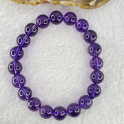 Very Good Grade Natural Amethyst Bracelet 24.96.g 16cm 9.5mm 20 Beads - Huangs Jadeite and Jewelry Pte Ltd