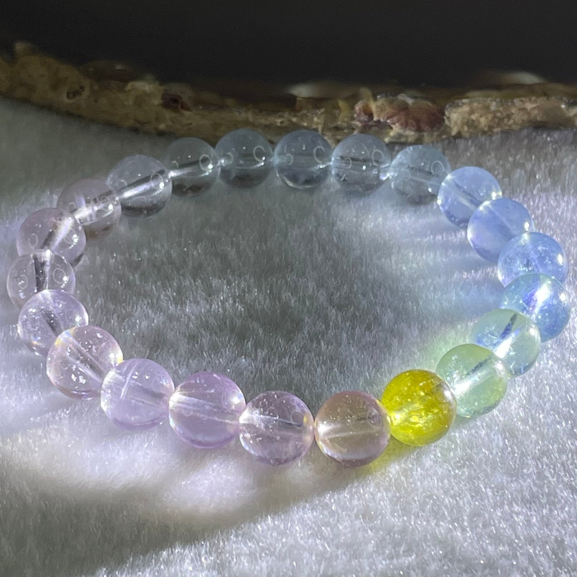 Very Very High Grade Transparent Natural Morganite Beryl Beads Bracelet 20.07g 15.5cm 8.8mm 22 Beads - Huangs Jadeite and Jewelry Pte Ltd