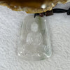 Type A Light Greyish Lavender with Green Patches Jadeite Buddha Pendent 22.55g 46.0 by 34.8 by 5.9 mm - Huangs Jadeite and Jewelry Pte Ltd