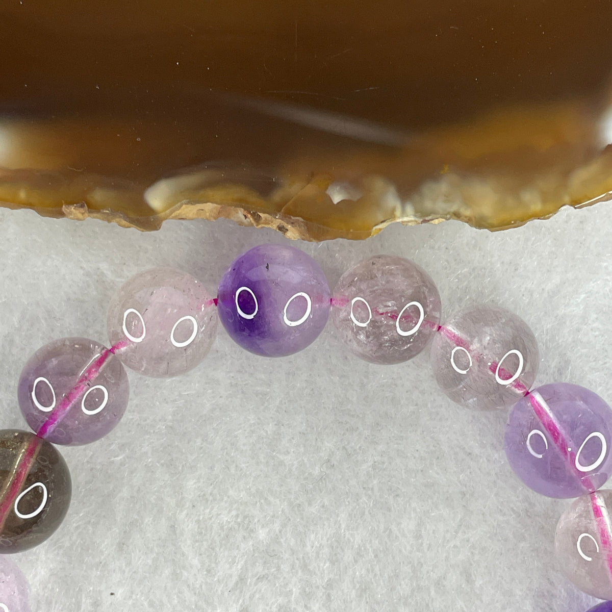 Certified Entry-Grade Natural Super 7 Crystal Beads Bracelet | Bold High-Mass Statement Strand | Authentic Sacred Seven Multi-Mineral Inclusions Quartz Spiritual Catalyst & Auric Shield Bracelet (31.23g | 17cm Length | 10.7mm | 20 Beads)