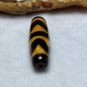 Natural Powerful Tibetan Old Oily Agate Double Tiger Tooth Daluo Dzi Bead Heavenly Master (Tian Zhu) 虎呀天诛 7.82g 37.7 by 11.7mm - Huangs Jadeite and Jewelry Pte Ltd