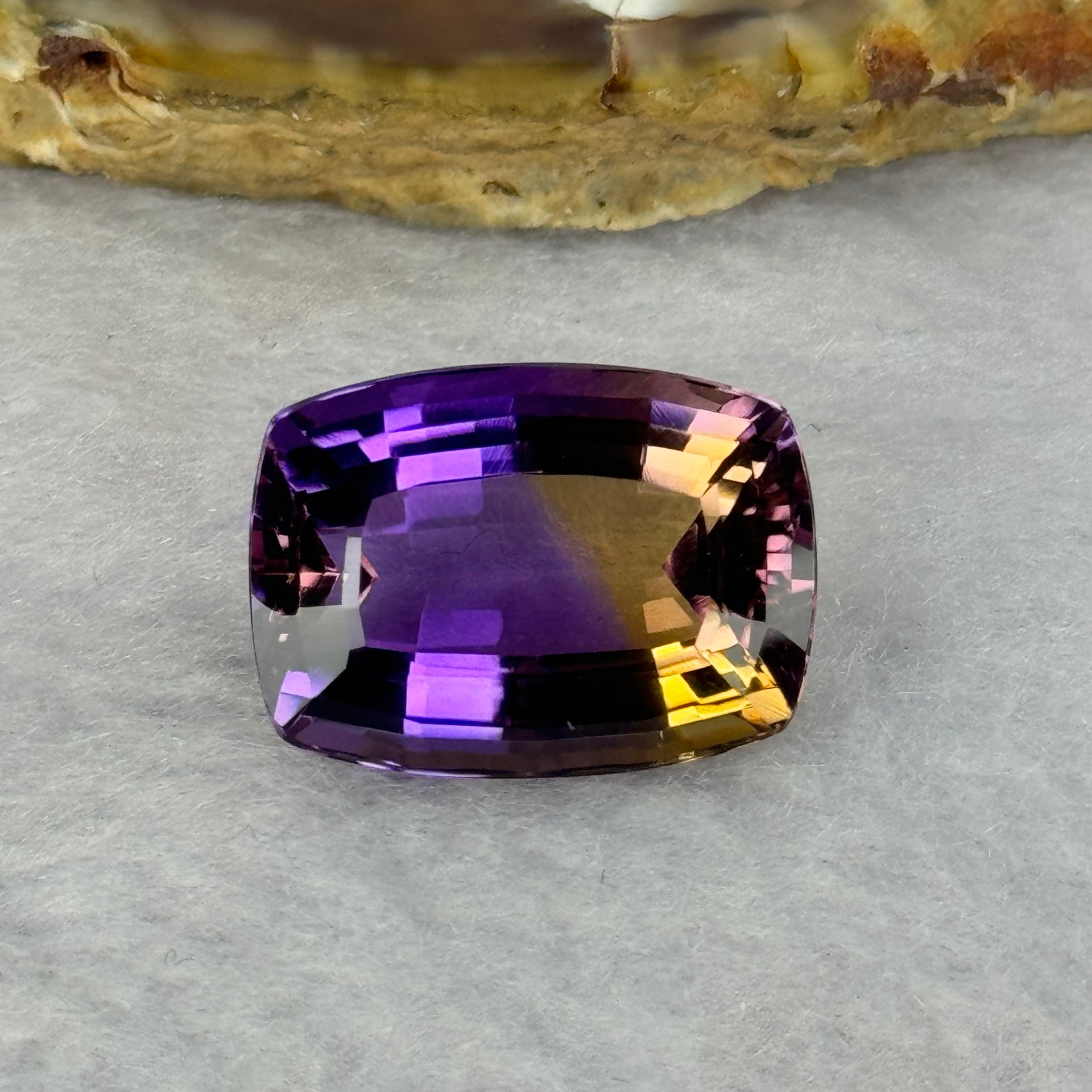 Natural Faceted Ametrine Cushion Cut 16.80ct 18.1 by 13.2 by 9.8mm - Huangs Jadeite and Jewelry Pte Ltd