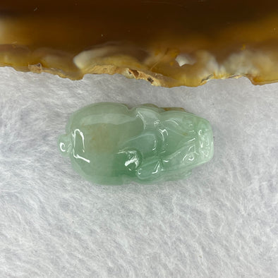 Type A Sky Blue Jadeite Pixiu Pendent A货天空蓝色翡翠貔貅牌 8.19g 26.1 by 14.6 by 10.9 mm - Huangs Jadeite and Jewelry Pte Ltd