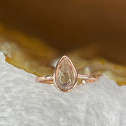 Above Average Grade Natural Super 7 Crystal in 925 Sliver Ring in Rose Gold Color (Adjustable Size) 天然超级七水晶 925 银戒指（可调节尺寸) 1.62g 9.2 by 5.4 by 4.6mm - Huangs Jadeite and Jewelry Pte Ltd