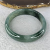 Type A Semi Icy 3 Greens Piao Hua Flora Jadeite Bangle 52.91g Inner Diameter 57.8mm 13.6 by 7.9mm - Huangs Jadeite and Jewelry Pte Ltd