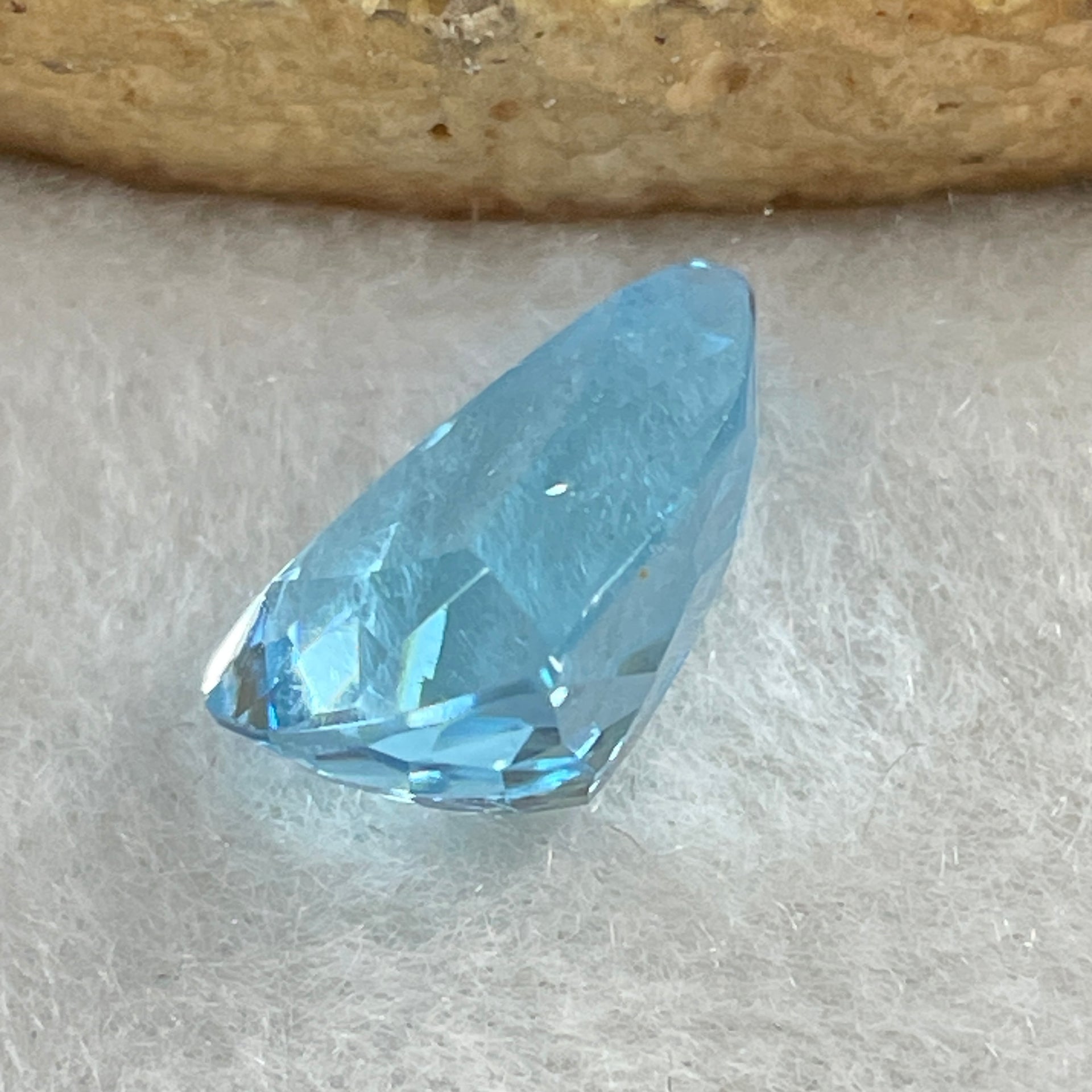Natural Sky Blue Topaz Trillion Shape 7.69ct 14.4 by 10.2 by 6.9mm - Huangs Jadeite and Jewelry Pte Ltd
