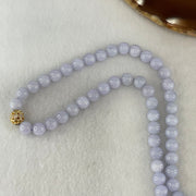 Type A Full Lavender Jadeite Beads Necklace 57.21g 66cm 7.0mm 98 Beads - Huangs Jadeite and Jewelry Pte Ltd