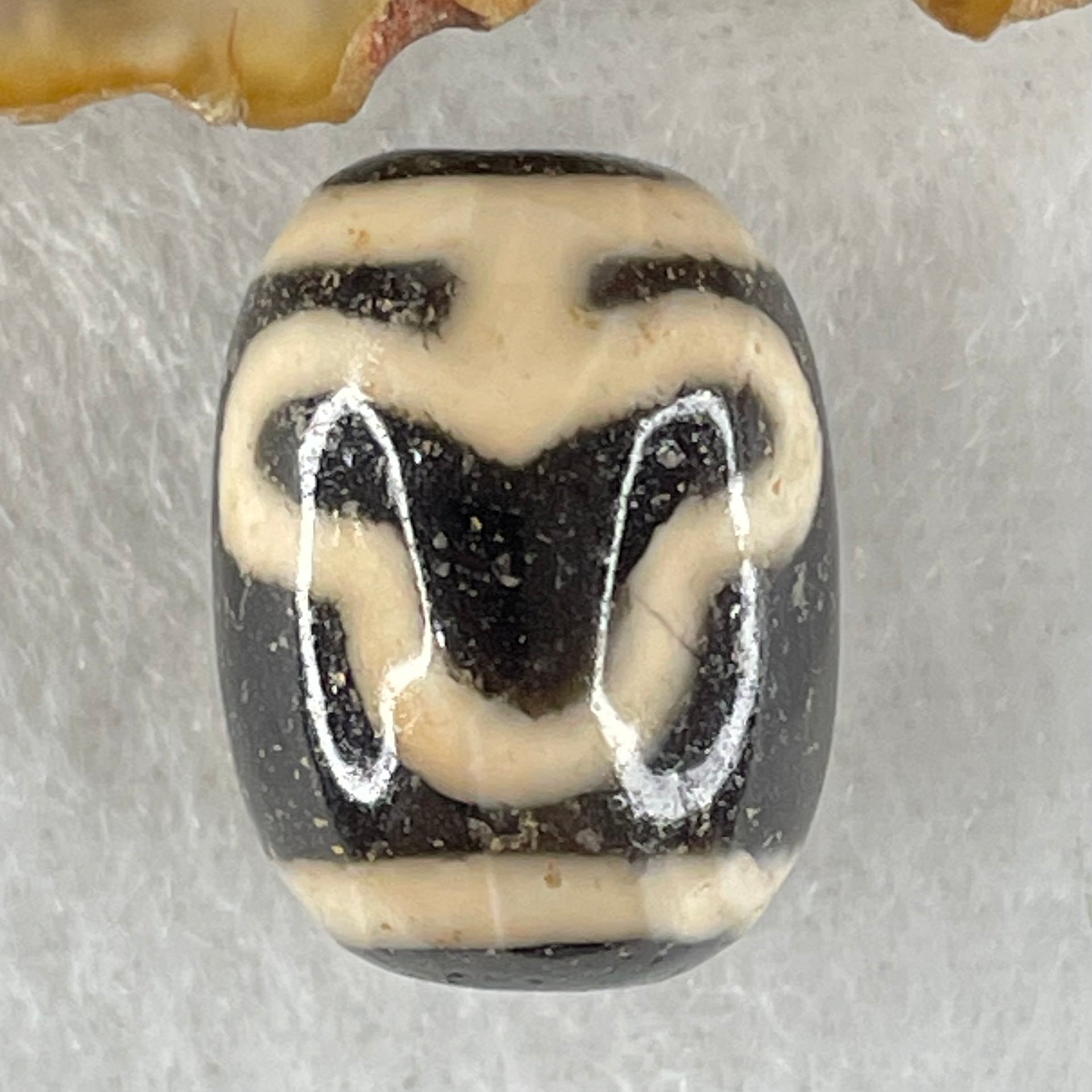 Natural Powerful Tibetan Old Oily Agate Double Bodhi Tree Dzi Bead Heavenly Master (Tian Zhu) 菩提树天珠 4.64g 17.5 by 13.2mm - Huangs Jadeite and Jewelry Pte Ltd