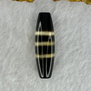 Natural Powerful Tibetan Old Oily Agate 3-Lines Dzi Bead Heavenly Master (Tian Zhu) 8.03g 38.9 by 12.0mm - Huangs Jadeite and Jewelry Pte Ltd