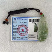Type A Semi Icy Light Blueish Green Jadeite Guan Yin Pendant 20.29g 62.4 by 25.2 by 6.3mm - Huangs Jadeite and Jewelry Pte Ltd