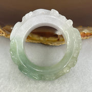 Type A Semi Icy Faint Lavender and Light Blueish Green Jadeite Phoenix Ruyi Ring 22.58g 13.1 by 7.8mm US12.5 HK28.2 - Huangs Jadeite and Jewelry Pte Ltd