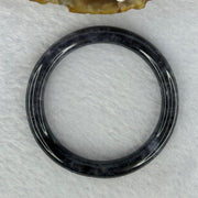 Type A Black Grey Wuji Jadeite Baby Bangle 15.07g Internal Diameter 39.8mm 6.6 by 6.2mm - Huangs Jadeite and Jewelry Pte Ltd